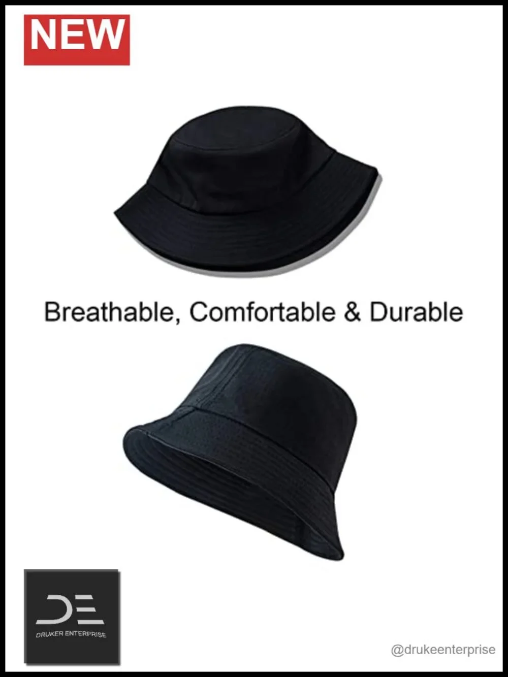 Cotton Bucket Hat UPF 50+ Sun Protection Packable Fishing Travel Cap